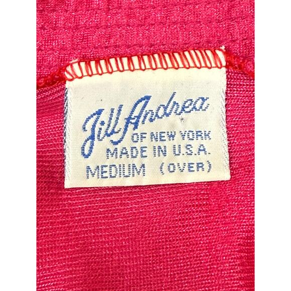 1960's JILL ANDREA NEW YORK hot pink toggle button babydoll - Picture 2 of 10